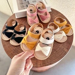Infant Baby Girl Boy Sandals Comfort Premium Summer Outdoor Casual Beach Shoes with Flower Bowknot Anti Slip Rubber Sole Newborn
