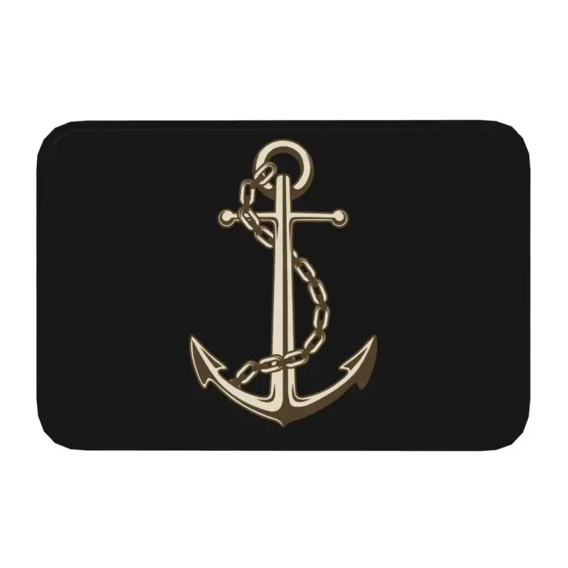 Custom Anchor Doormat Anti-Slip Entrance Kitchen Bathroom Door Floor Mat Nautical Sailor Garden Rug Carpet Footpad