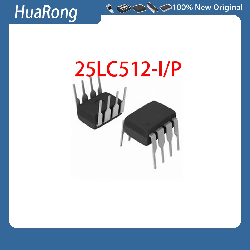 

5Pcs/Lot 25LC512-I/SN SOP-8 25LC512I 25LC512-I/P DIP-8