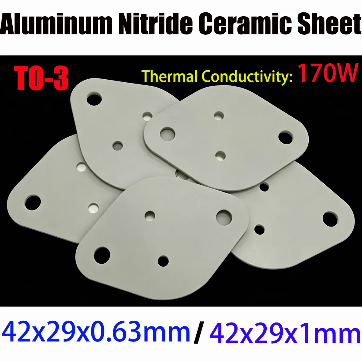 ALN Aluminum Nitride Ceramic Sheet TO-3 High Thermal Conductivity High Power MOS Tube Ceramic Substrate
