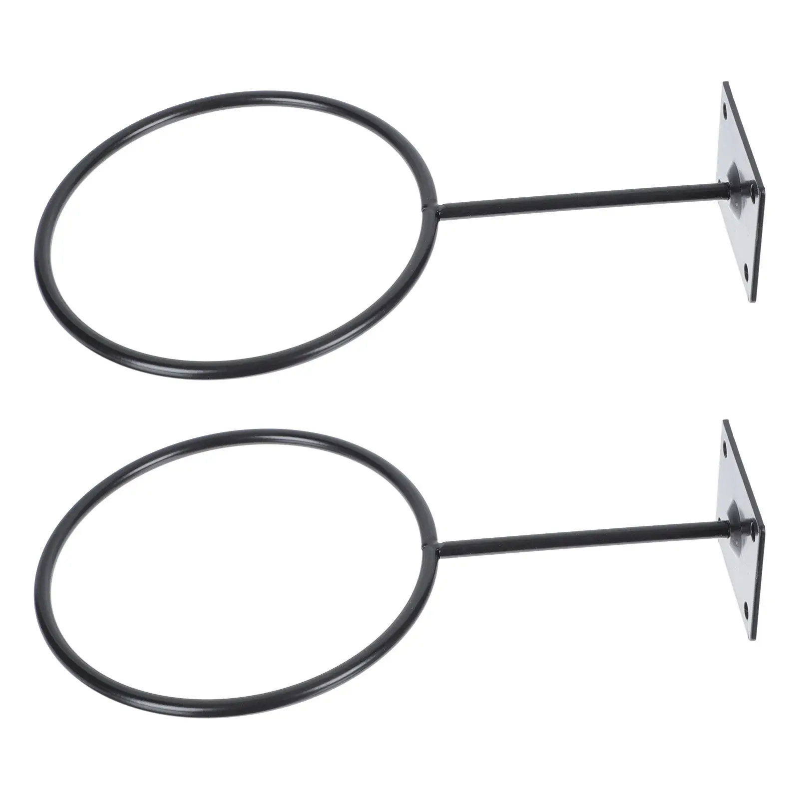 2Pcs Wall Ball Holders Iron Basketball Shelf Football Rack Space Saving Ball Storage Organizer Basketball Storage Rack