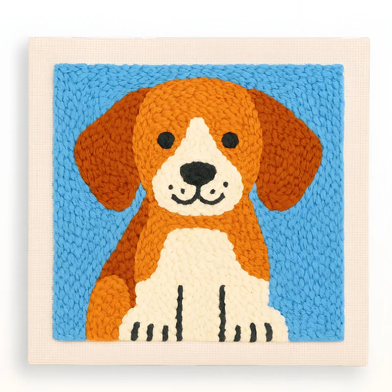 

25*25cm DIY Punch Needle Kits for Beginners Cute Aniaml Punch Needle Embroidery Kits Arts and Crafts handicraft Picture Frame