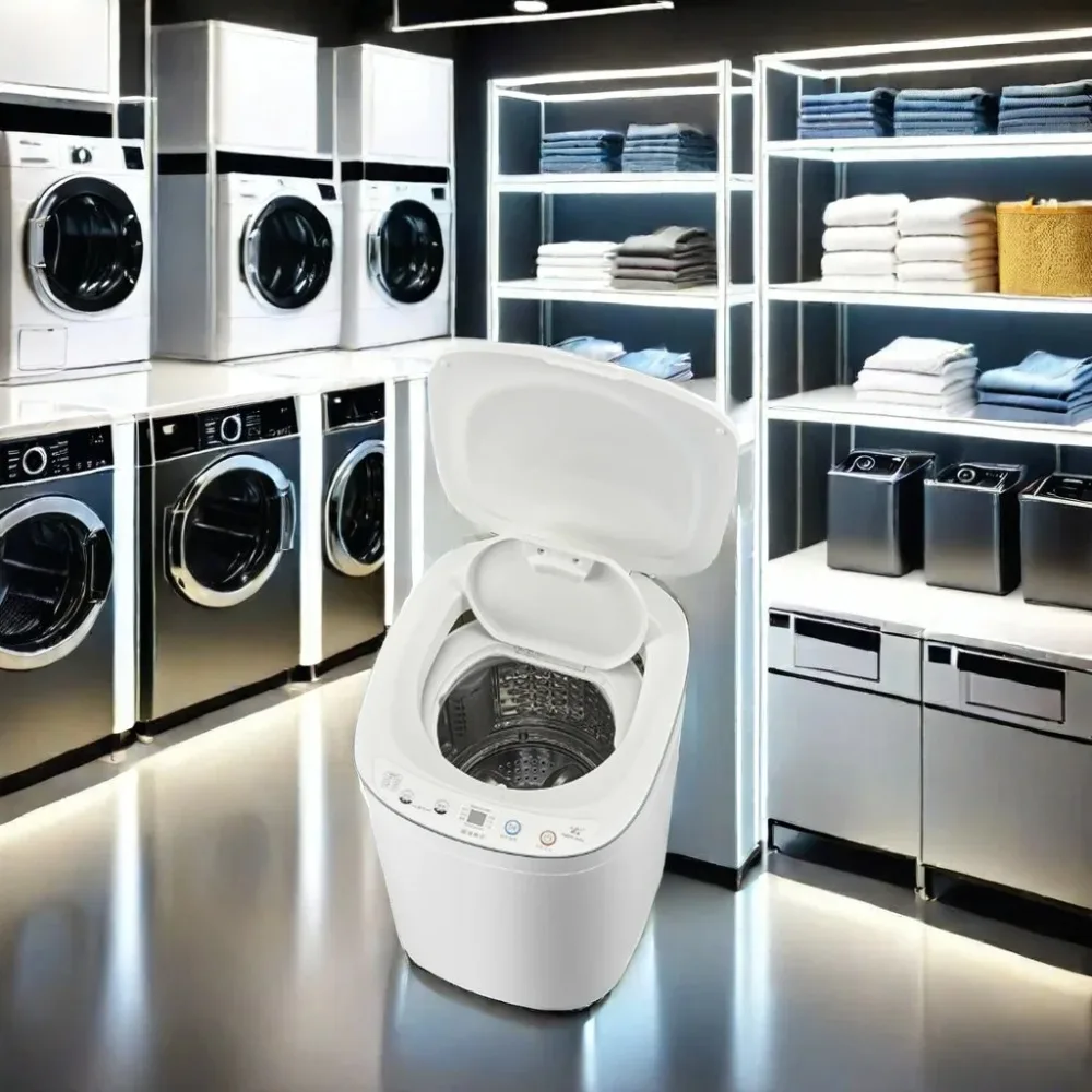 3.5KGS Fully Auto Mini Top Loading Washing Machine Single Tub Baby Clothes Home Car Hotels Outdoor Use Electric Power New