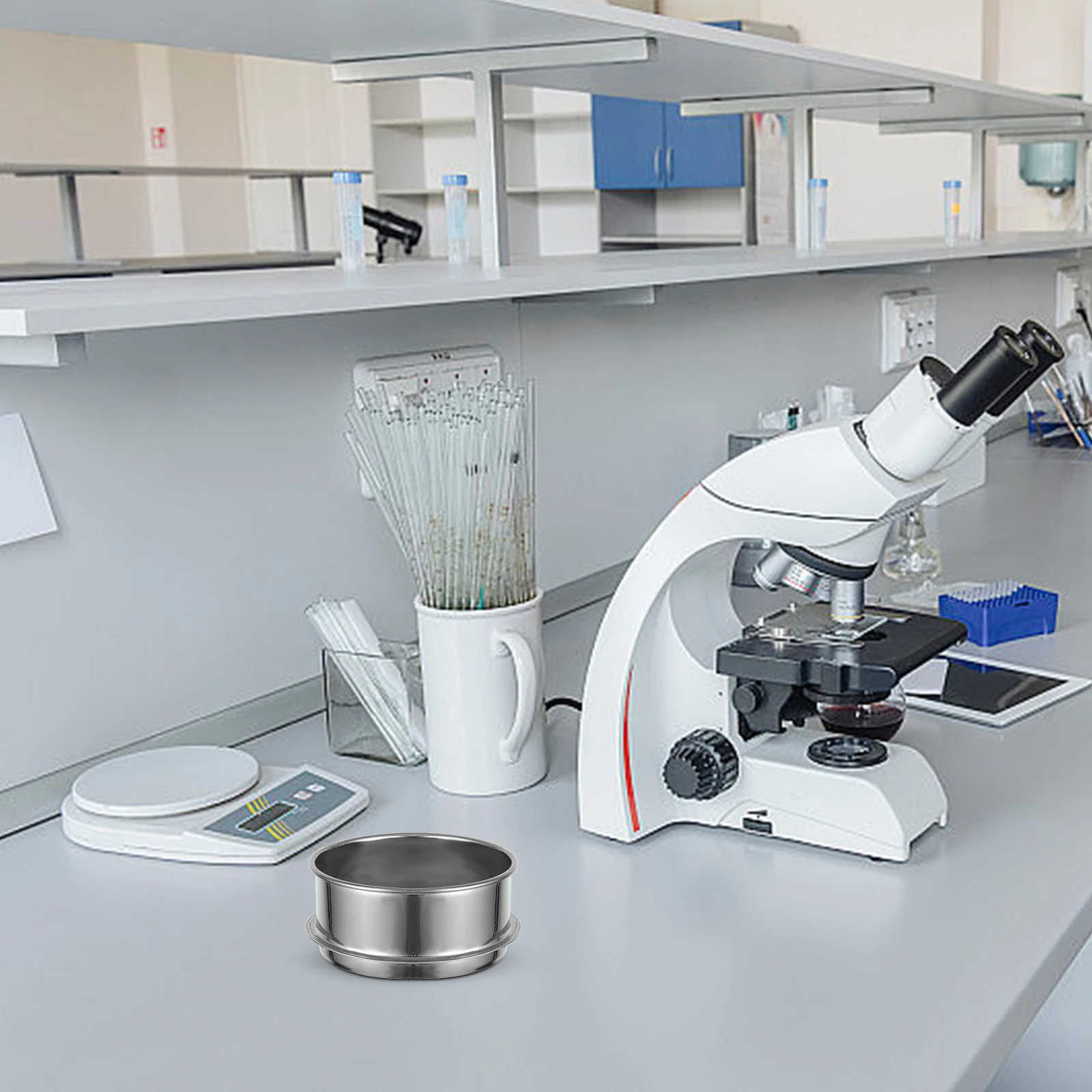 

Lab Test Sieve 8Inch Stainless Steel Soil Sifter for Gardening Sand Sifting Screen Compost Mesh Gravel Fine Filter Separator