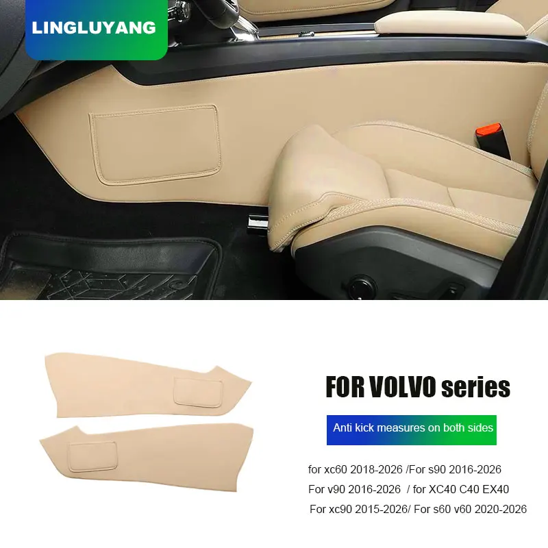 

For Volvo interior protection pad XC60 S90 XC40 XC90 S60 V60 C40 EX40 V90 center console anti kick on both sides