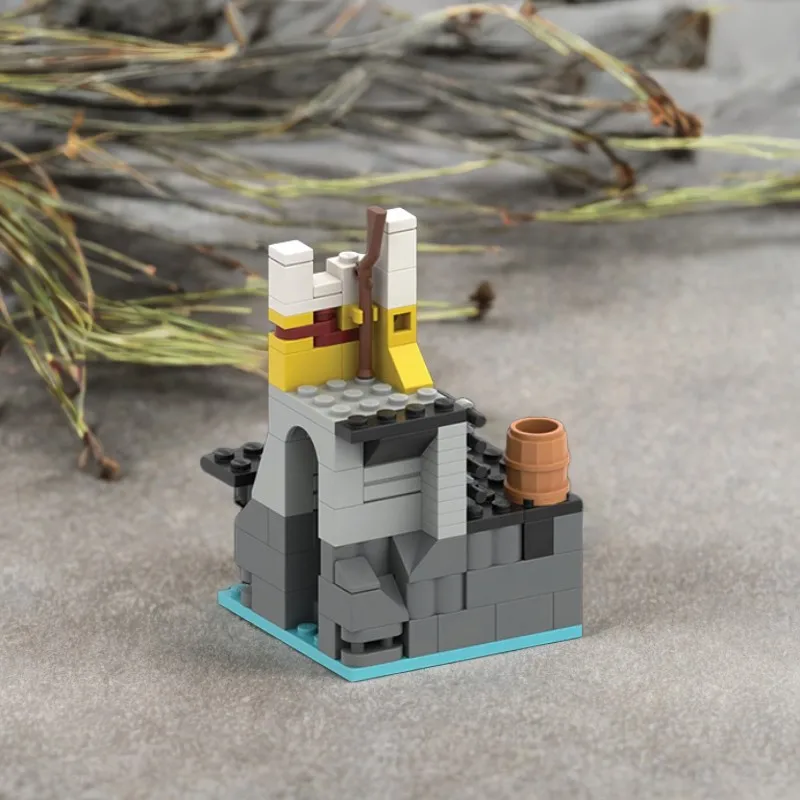 

119 шт. MOC, маленькая док-станция, расширение: Эльдодо, крепость, креативный детский кирпич, городская игрушка, подарочные блоки на день рождения