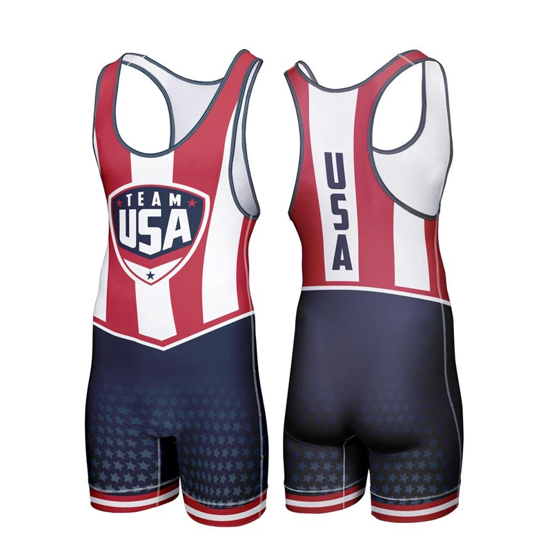 UAS Team Wrestling Singlets Running Wear Suit Triathlon One Piece Bodysuit Iron WWE Swimwear Gym Sport Fitness Skinsuit