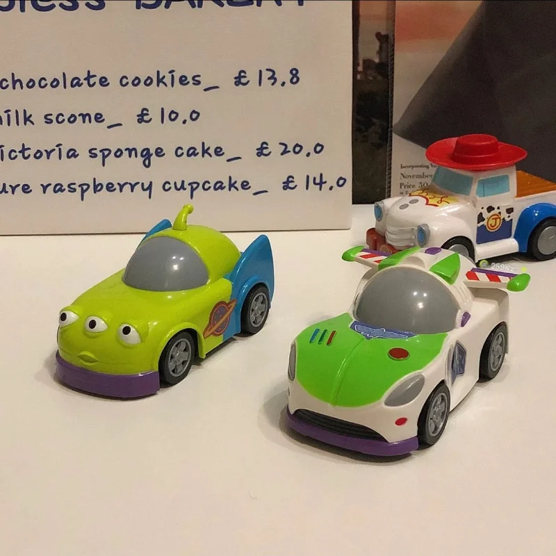 

New Toy Story Car Model Buzz Lightyear Three Eyed Boy Sliding Toy Car Super Cute Desktop Ornament Gift