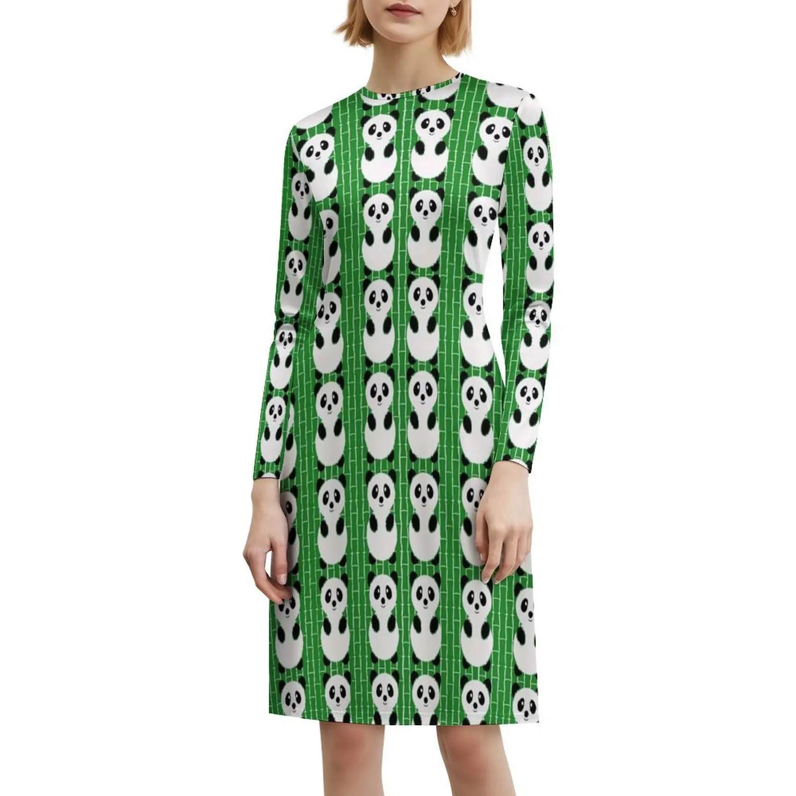 Abito Boho Chic modello panda Abito elegante da festa di nozze da spiaggia alla moda Modello panda Modello panda Abbigliamento femminile panda carino