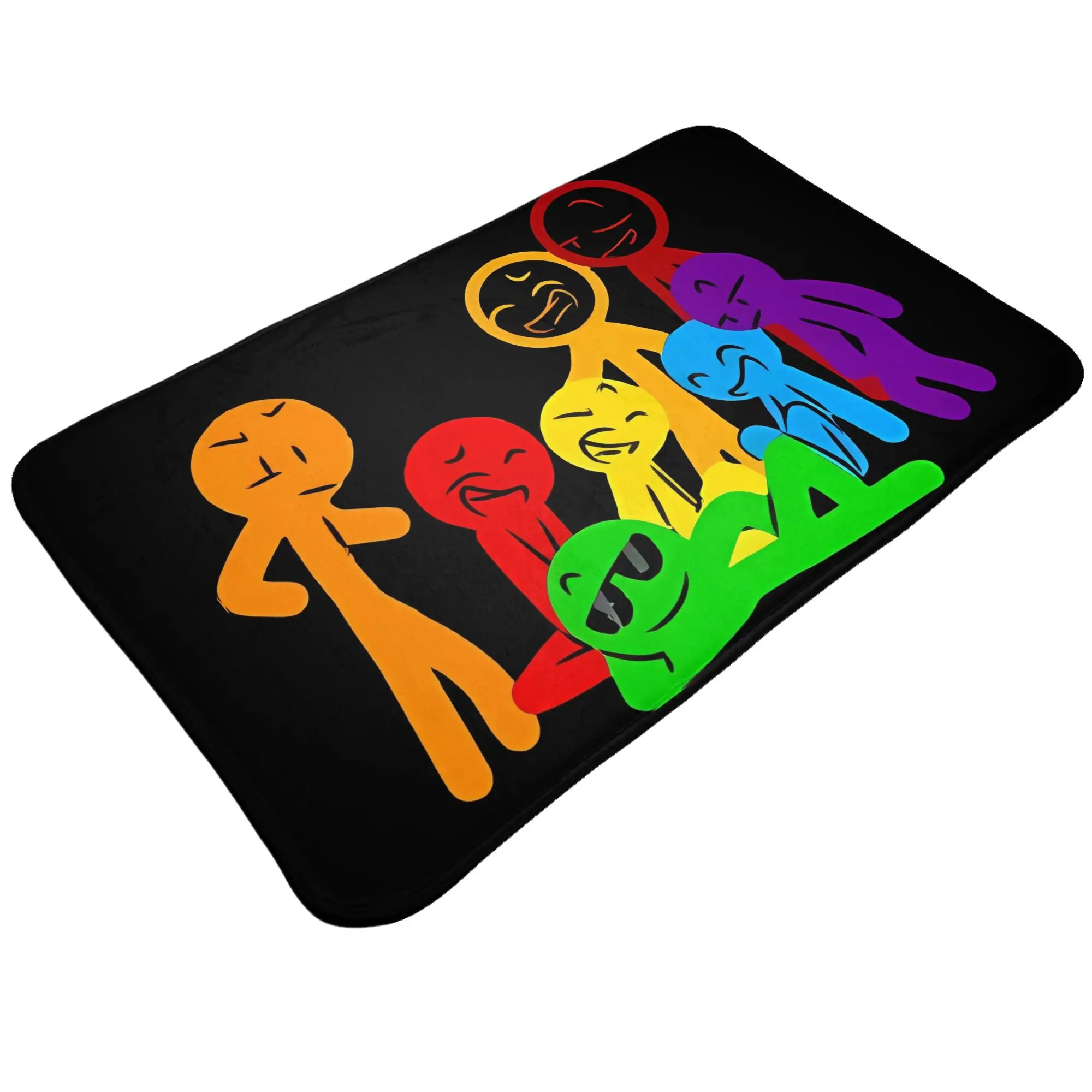 Stick Figures Non-slip Mat Bathroom Alan Becker Absorbent Doormat Home Decoration