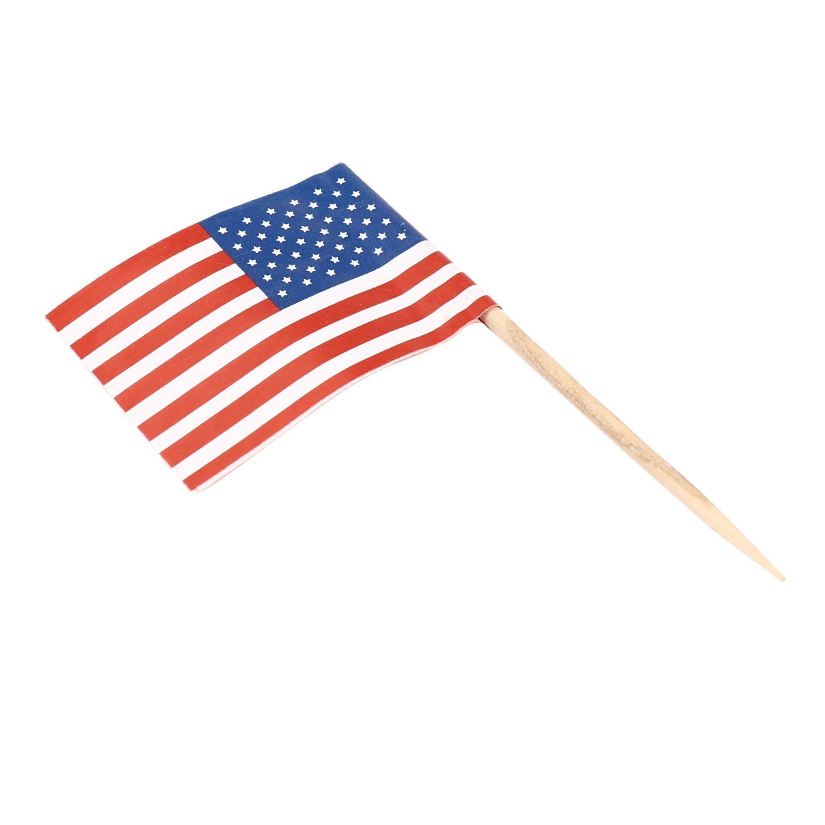 Bandeira americana Toothpicks para Party, Mini Food Picks, Cupcake Decoração, Sanduíche, 100