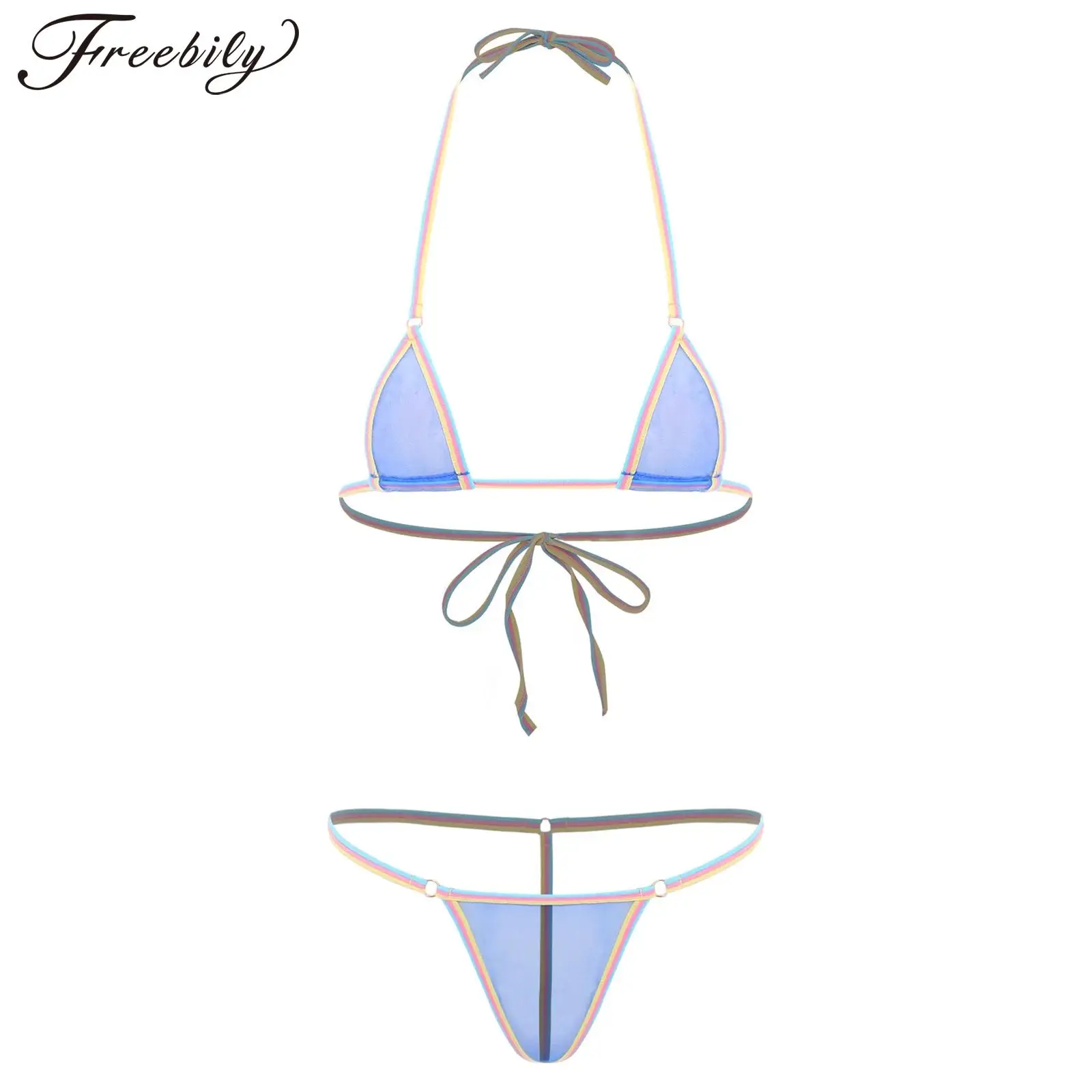 

Прозрачный сетчатый комплект микро бикини, женские бразильские прозрачные бикини, сексуальное нижнее белье для плавания, купальник, женский купальник на шнуровке, костюм