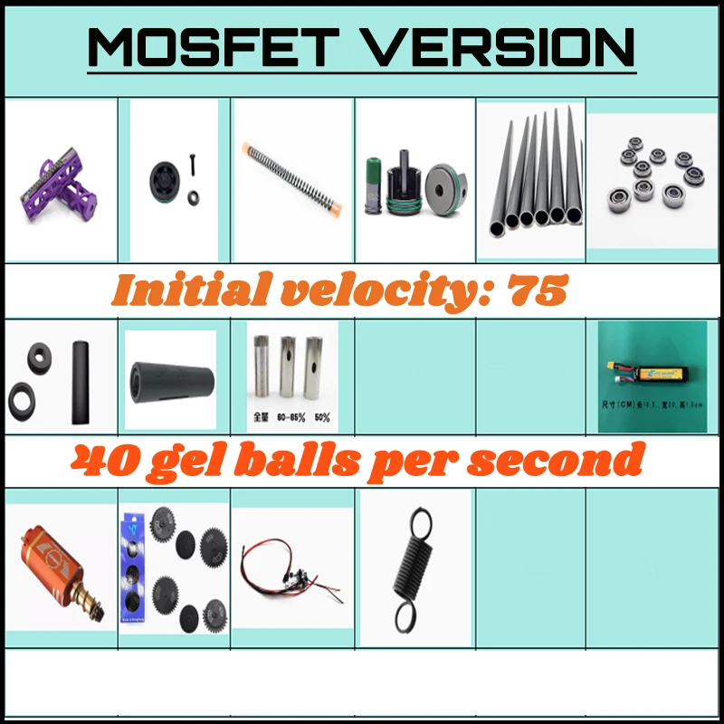 AK UNCLE GQH STG 44 Pistola giocattolo con sfera gel 7-8mm Pistola giocattolo elettrica in nylon GBB con sfera gel d'acqua WBB