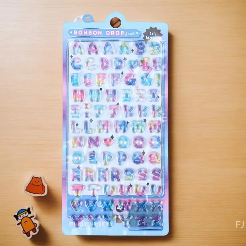 

[YU] красочные 3D мультяшные рельефные наклейки с алфавитом, сделай сам, журнал, планировщик, фото украшения, студенческие награды, наклейки, канцелярские принадлежности