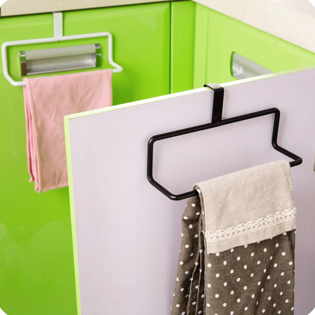 2 قطعة حامل مناشف بدون حفر لاصق قوي لتركيب رف الحمام وتوفير المساحة للتخزين للمناشف والعناصر اليومية