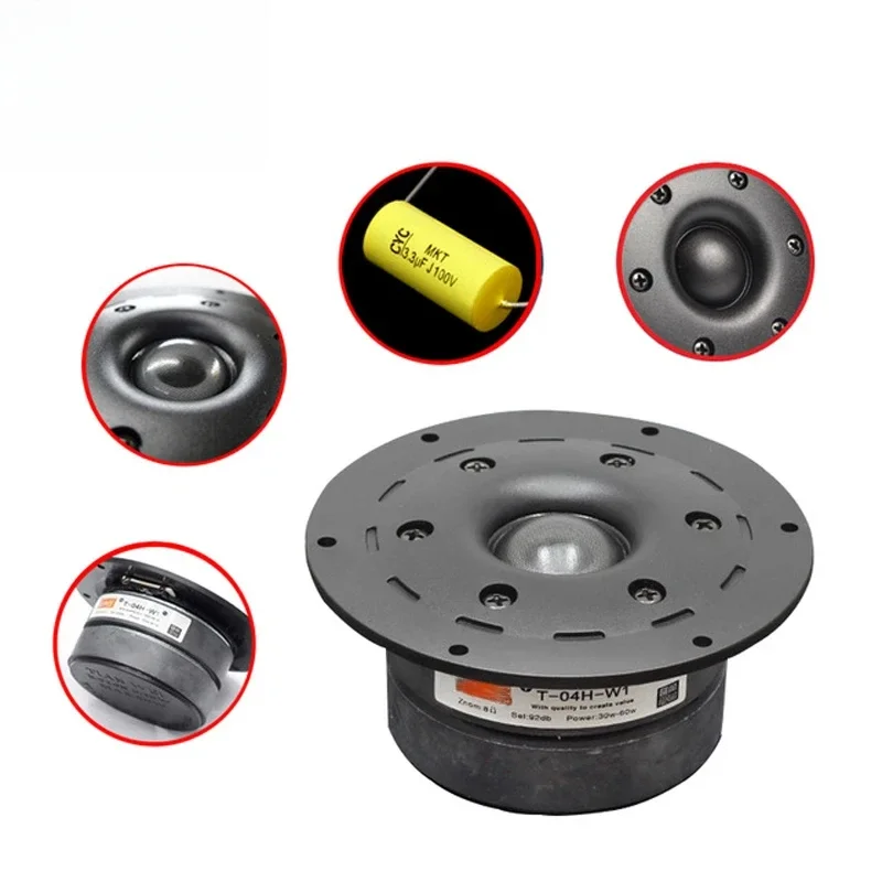 

4 "8Ohm Hifi Tweeter Speakers Stereo Audio Loudspeaker 92dB High Sensitivity Tweeter Senior Silk Menbrane 150W DIY Loudspeaker