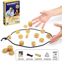 Party Games Magnetic Stones Game Interactive Magnet Board Strategy Game Family Kids Adults Portable Magnetic Stones Play Set ;‘’