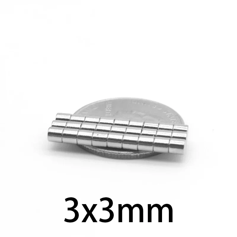 50/100/200/500/1000/2000PCS 3x3 Mini Small Disc Search Magnet Magnets 3x3mm Round Neodymium Permanent Strong Magnets 3*3 mm