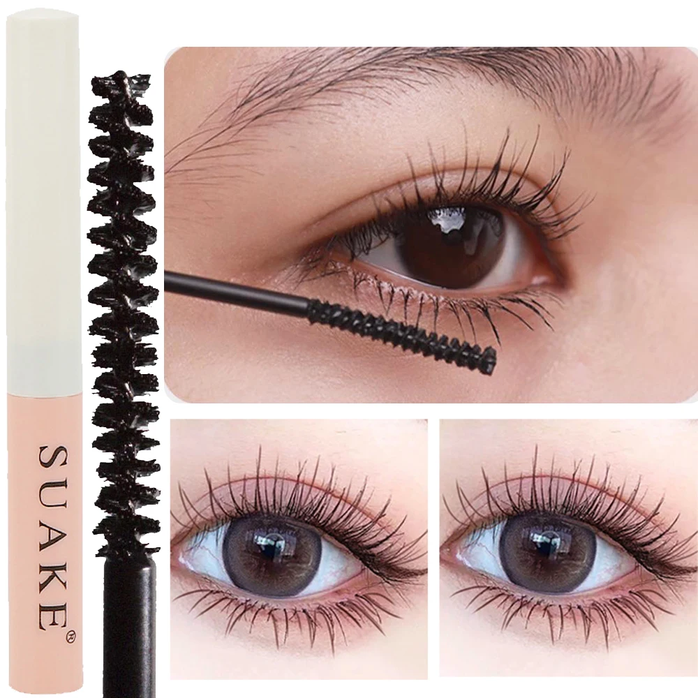 Ultra-fine Mascara Curl Thick Lengthening Eyelash Mascara Waterproof Non-smudge Brown Natural Curling Fine Brush Mascara Makeup