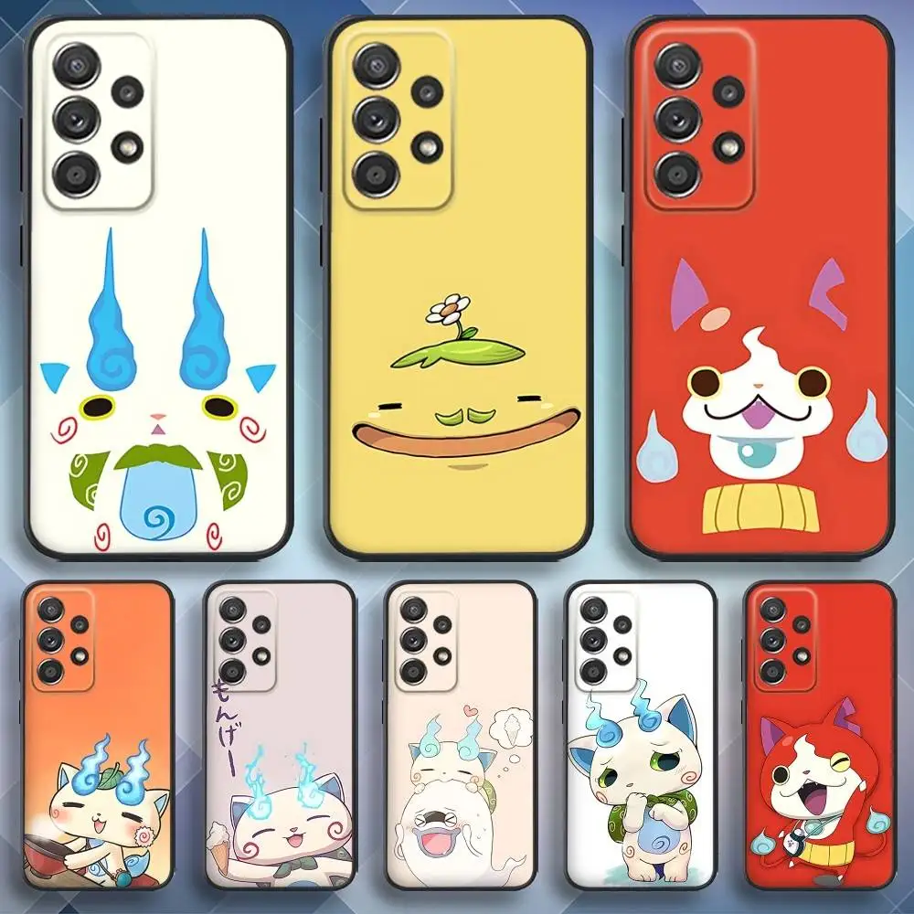 

Y-Yokai W-Watch Phone Case For Samsung S 25,24,23,22,30,21,10,9,Ultra,Plus,Lite,FE,4,5 G Soft Black Case
