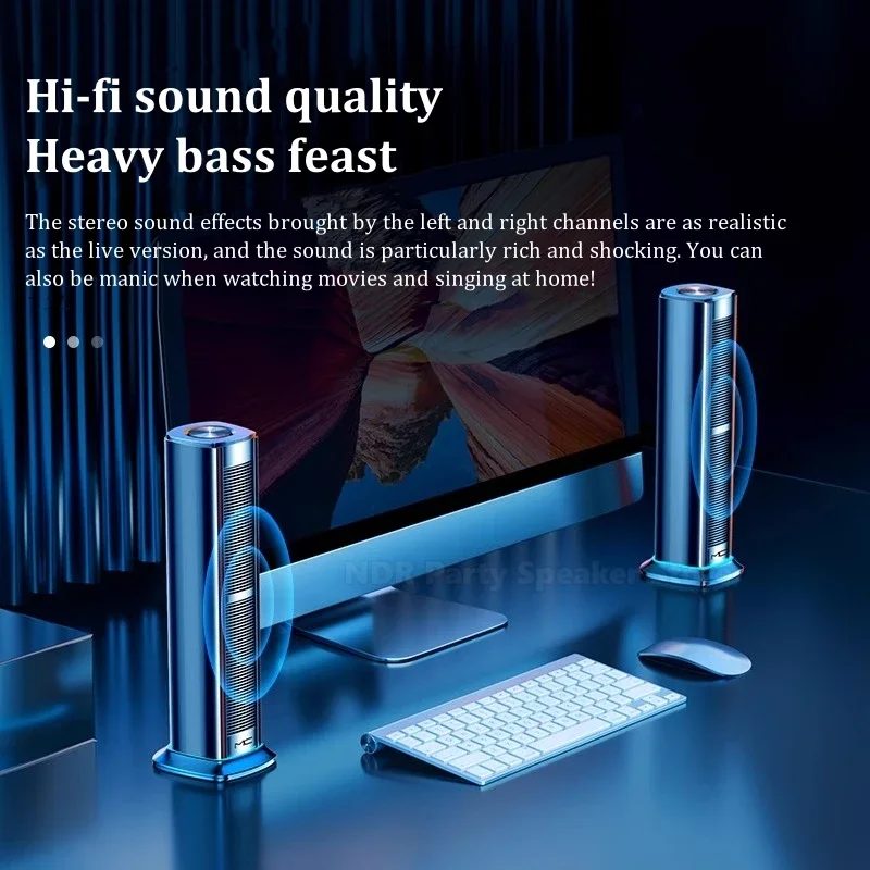 MC F3-Computer-高品質の3Dサブウーファー,デスクトップ,ラップトップ,Bluetooth有線スピーカー,大容量,サウンドバー,オフィス,家庭用
