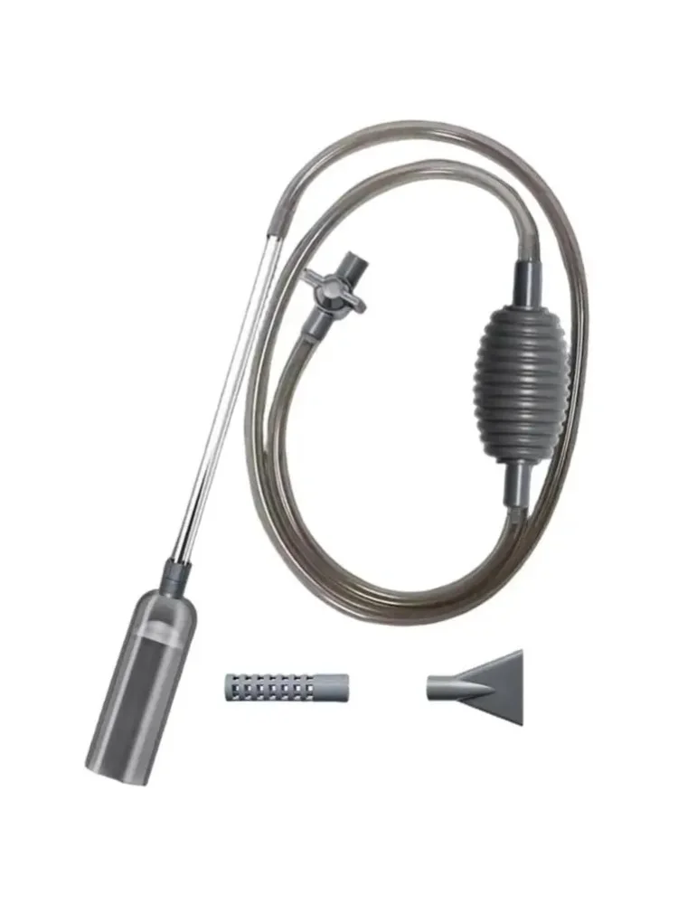 AliExpress NONE Portable Large Fish Tank Aquarium Siphon Vacuum Gravel/Sand Washing & Water Change Cleaning Tool Kit, Extension Tube & 3 Nozzles