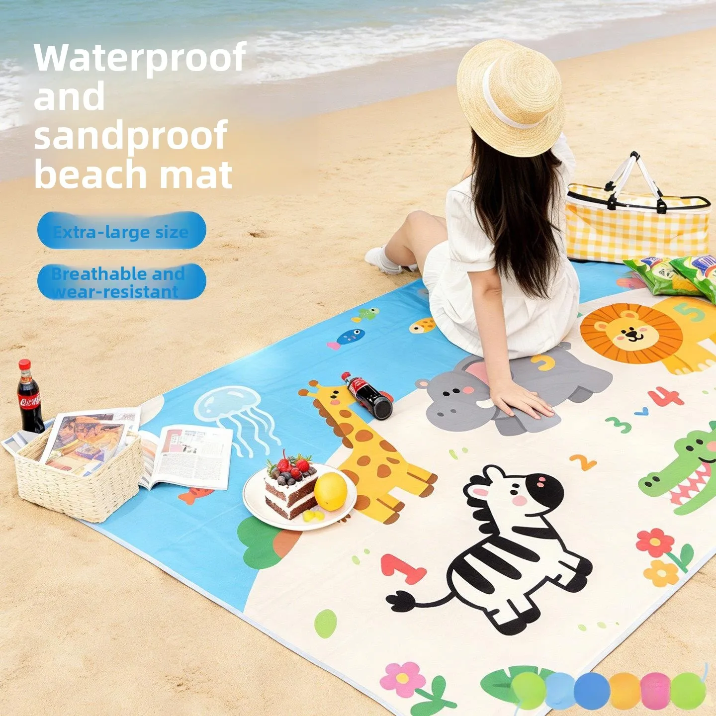 

Портативный водонепроницаемый ультралегкий складной коврик для пикника, пляжа, газона, кемпинга, многоместный, для активного отдыха на природе