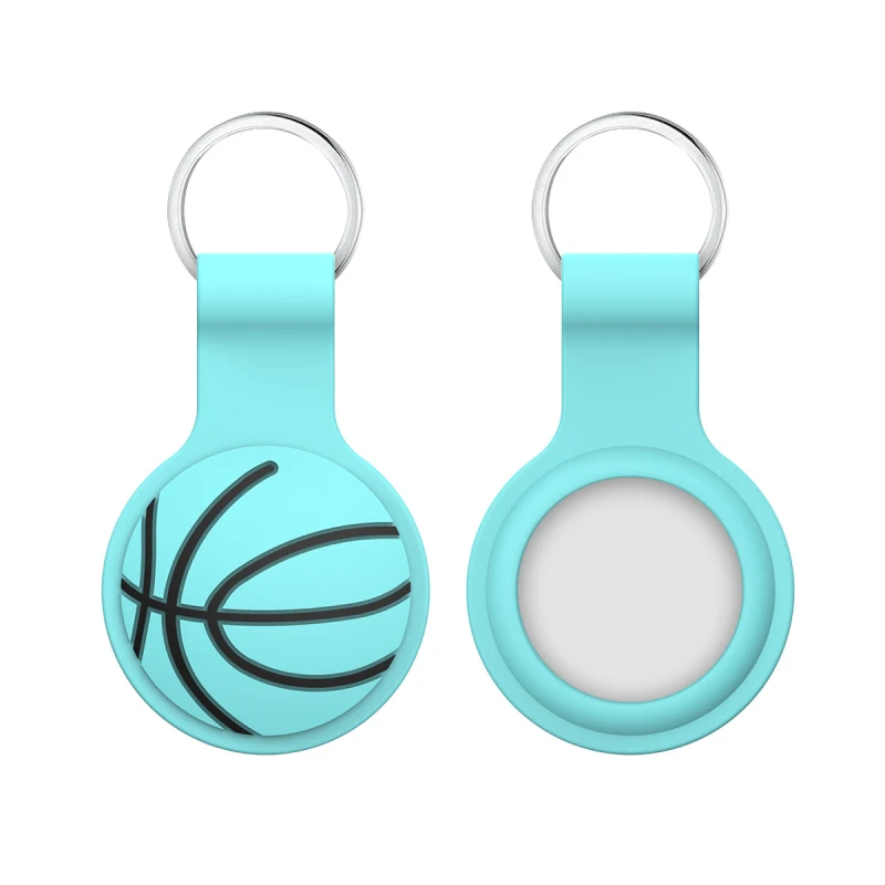 Silicone Case For Airtags Locator Silicone Protective Sleeve Cartoon Storage Dust Sleeve Basketball Cute For Air Tag Key Ring