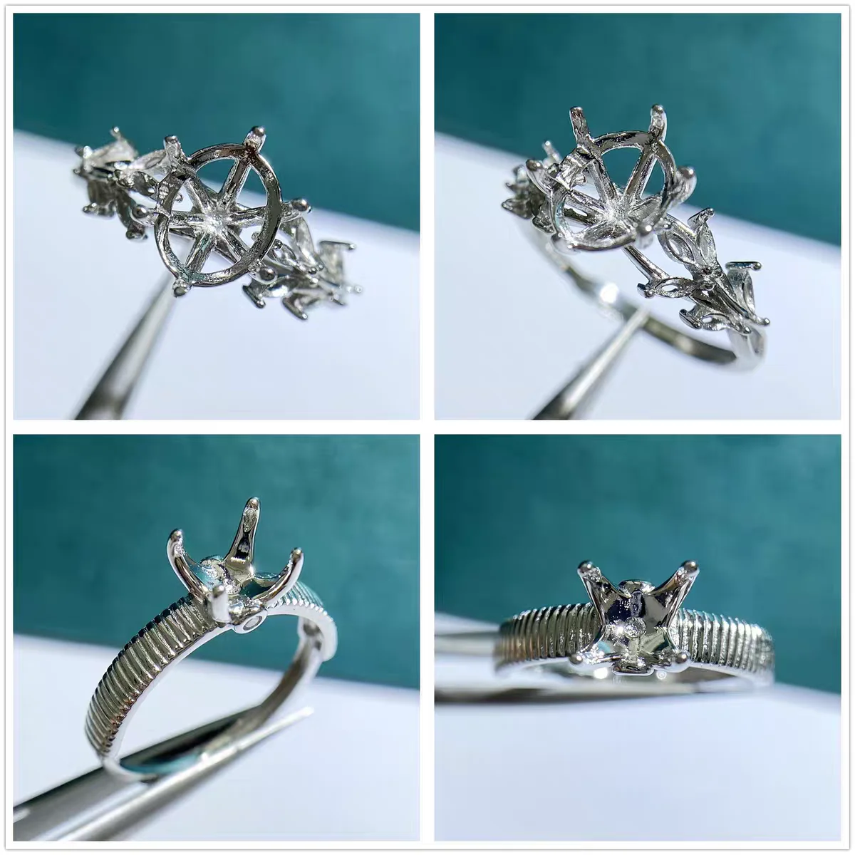 

MeiBaPJ Новое модное кольцо-держатель из серебра 925 пробы с эллиптическим камнем 7*9 мм, пустая основа для самостоятельного изготовления украшений, изысканные ювелирные изделия для женщин