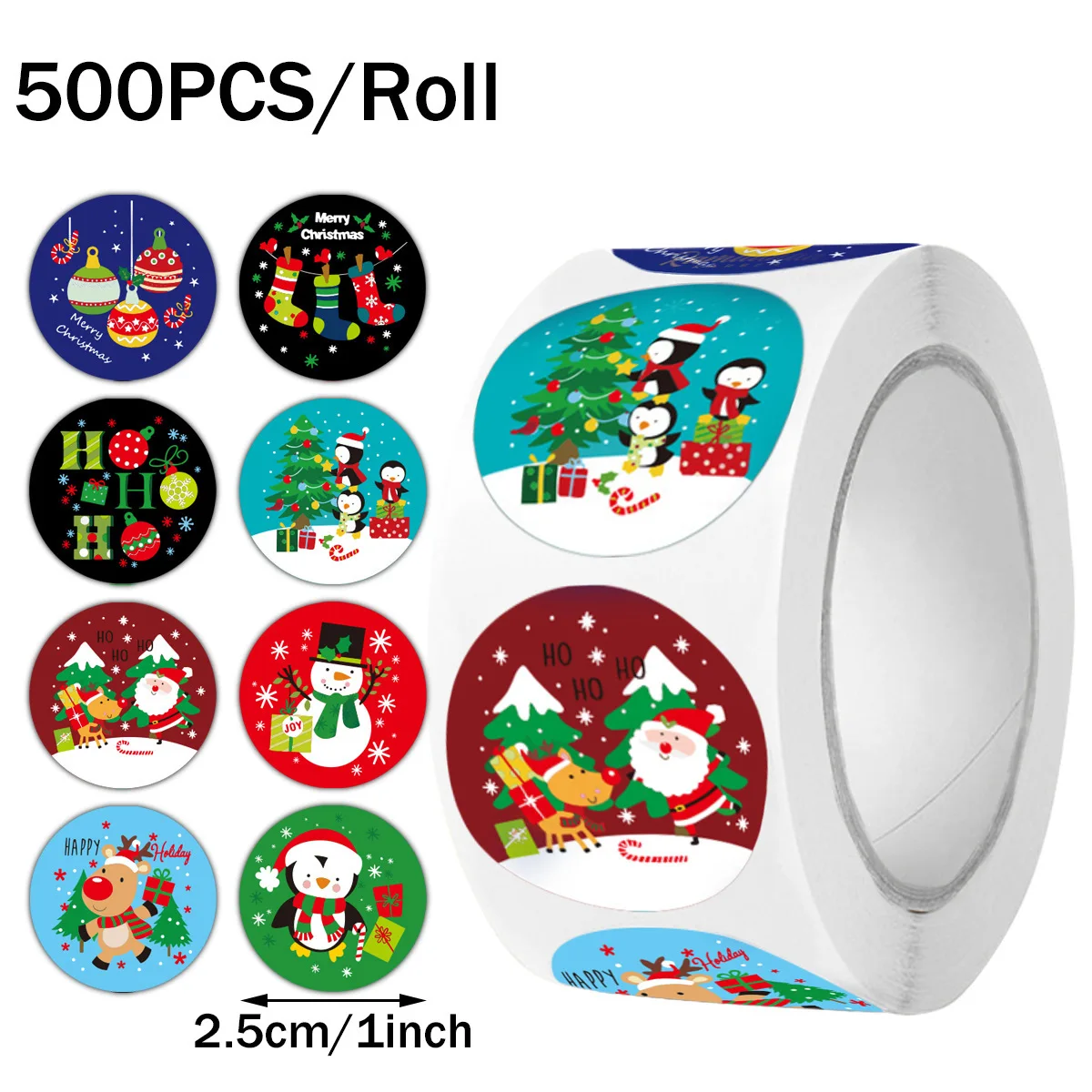 Christmas Roll Stickers 500-1000 Pcs 1