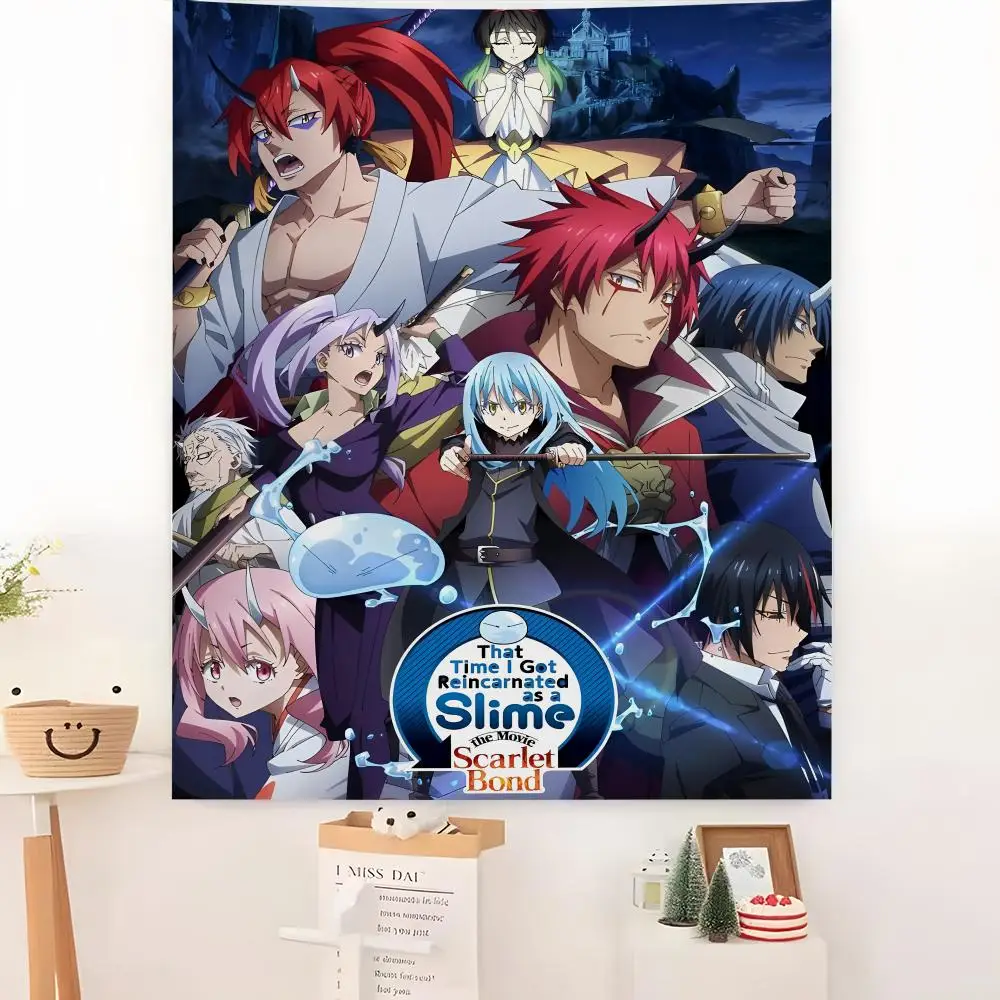 That Time I Got R-Reincarnated As A Slime Tapestry Microfiber Background Art Decor For Bedroom Bar  Outdoor Festival Wall Deco