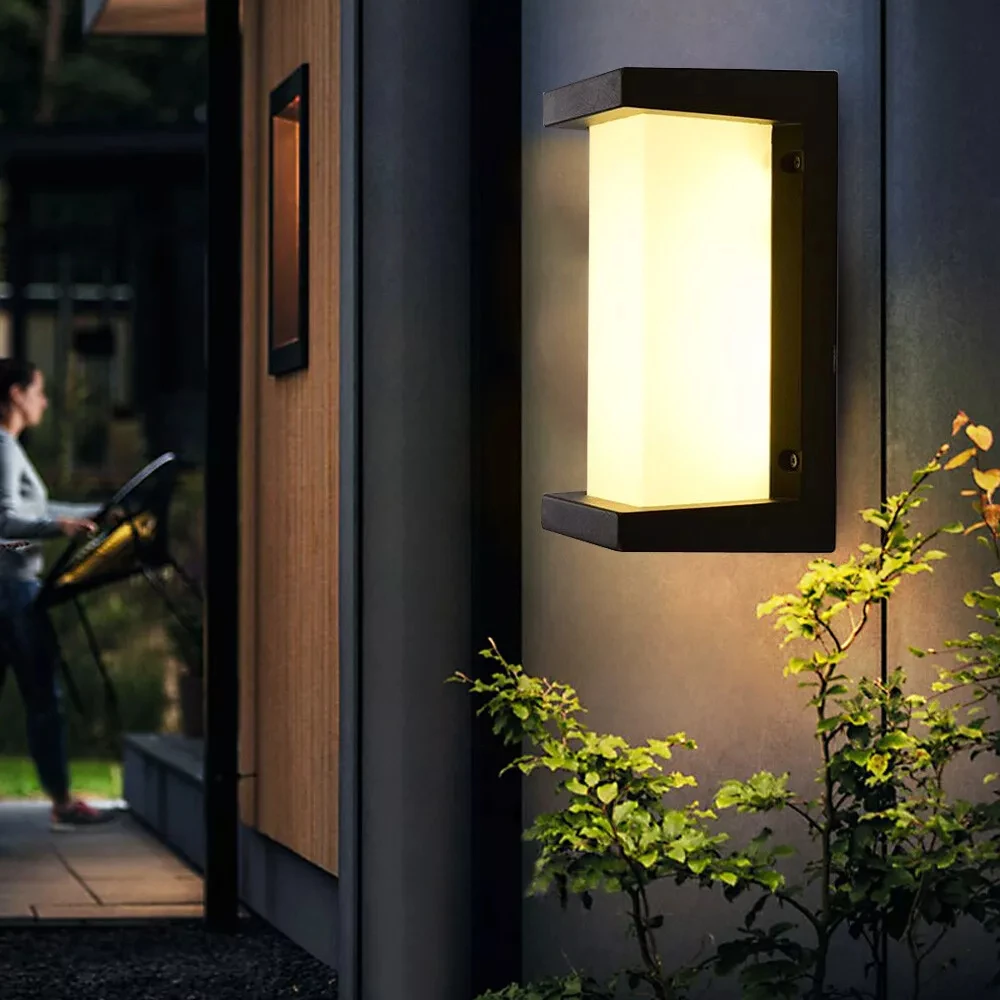 

Modern LED Wall Sconce - Waterproof Porch Outdoor Exterior Wall Lamp Fixture
