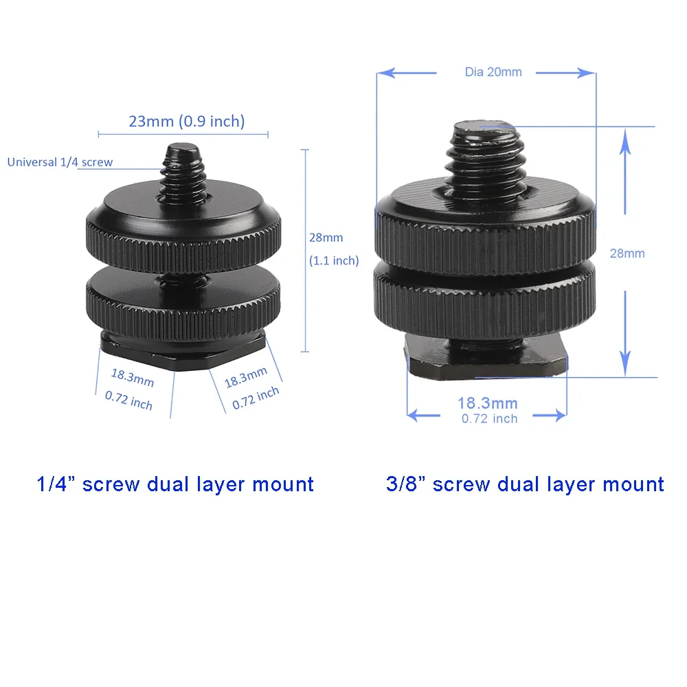 Стандартная опорная пластина для крепления горячего башмака 1/4 дюйма Стандартная опора для горячего башмака для аксессуаров для камеры