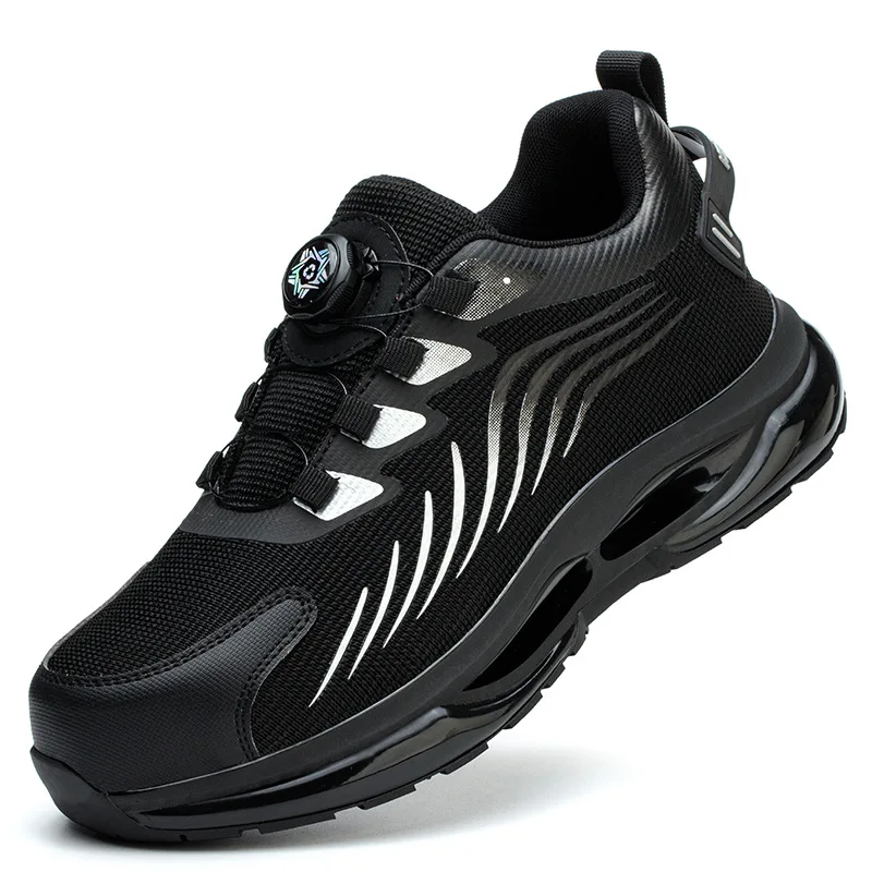 

Мужская повседневная дышащая рабочая обувь со стальным носком, летние защитные ботинки с воздушной сеткой, рабочие кроссовки, безопасная обувь, защита