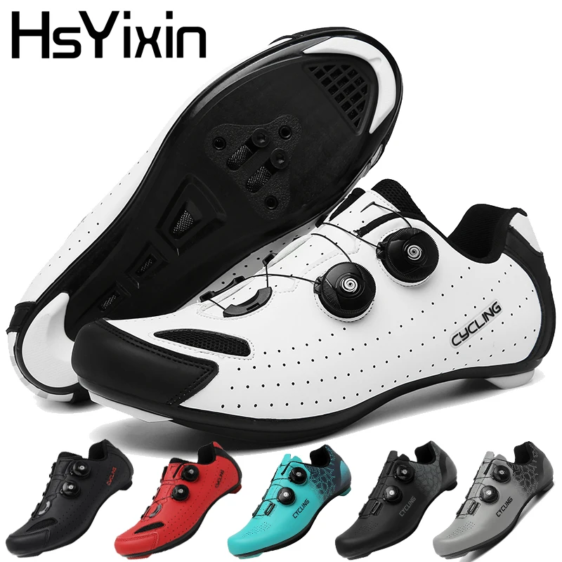 

HsYixin Bicycle SneakersMTB Men and Women Road Bike Boots Flat Bottom Racing Speed Sneakers Off Road Bike Shoes Pedal Bike Shoes