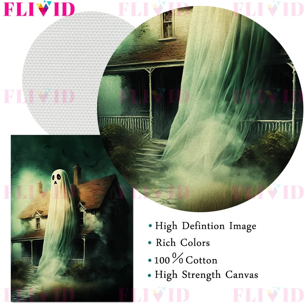 منزل مسكون هالك و شبح وحيد خمر جدار الفن قماش اللوحة زاحف مخيف منزل الفن ملصق طباعة ديكور #6