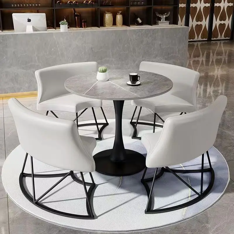 Rock Slab, Tea Table, Dining Table, Negotiation, Table and Chairs, Combination, Balcony, Leisure, Living Room, Chairs, Table
