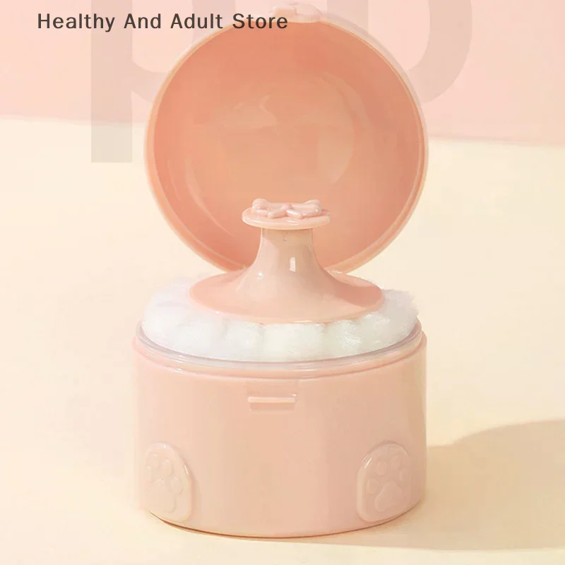 Bear Shape Empty Box Baby Powder Sub-Bottling Storage Box Empty Container Multifunctional Empty Powder Puff Boxes For Child