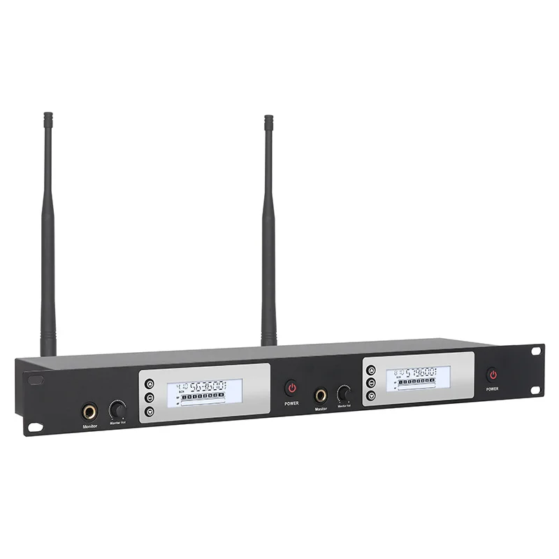 SKARIDIS SR2080 Dual-Channel Monaural Wireless In-Ear Monitoring System for Singers And Stage Performers