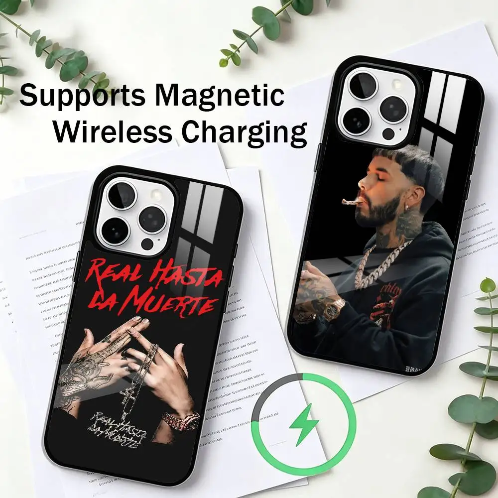 

Cool Rap Gift Anuel AA Phone Case For iPhone17,16,15,14,13,12,11 Plus,Pro Compatible with magnetic wireless charging