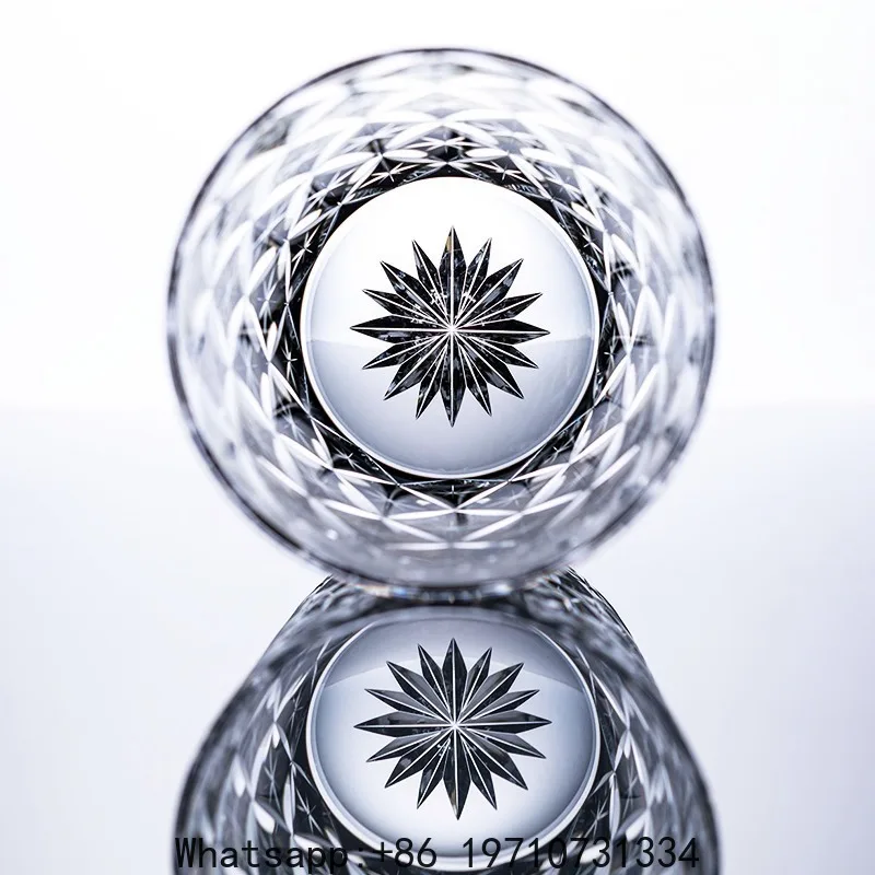 Qibao Premium Crystal Whiskey Glass – Luxurious Rocks Glass for Spirits, Gift Box