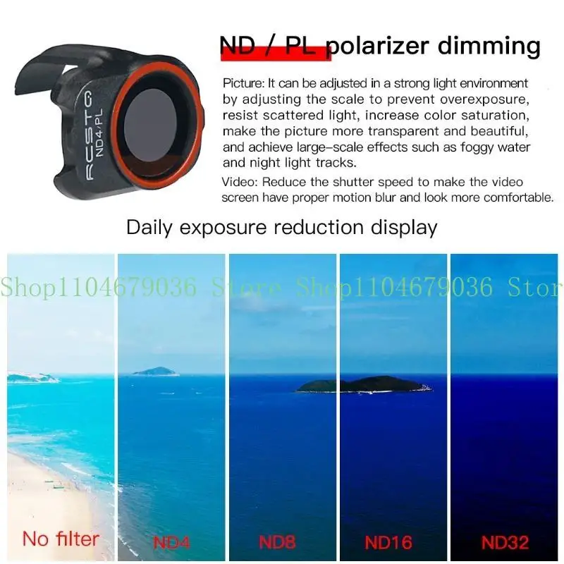 652F Camera Lens Filter Set for DJI-Mavic MINI 1 2 ND CPL 4/8/16/32 NDPL UV