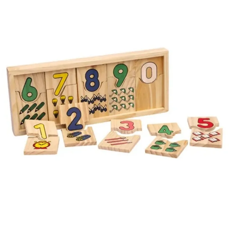 Montessori Game Toys para crianças, placa de correspondência logarítmica, tábua digital, puzzle educacional, ensino infantil, presentes