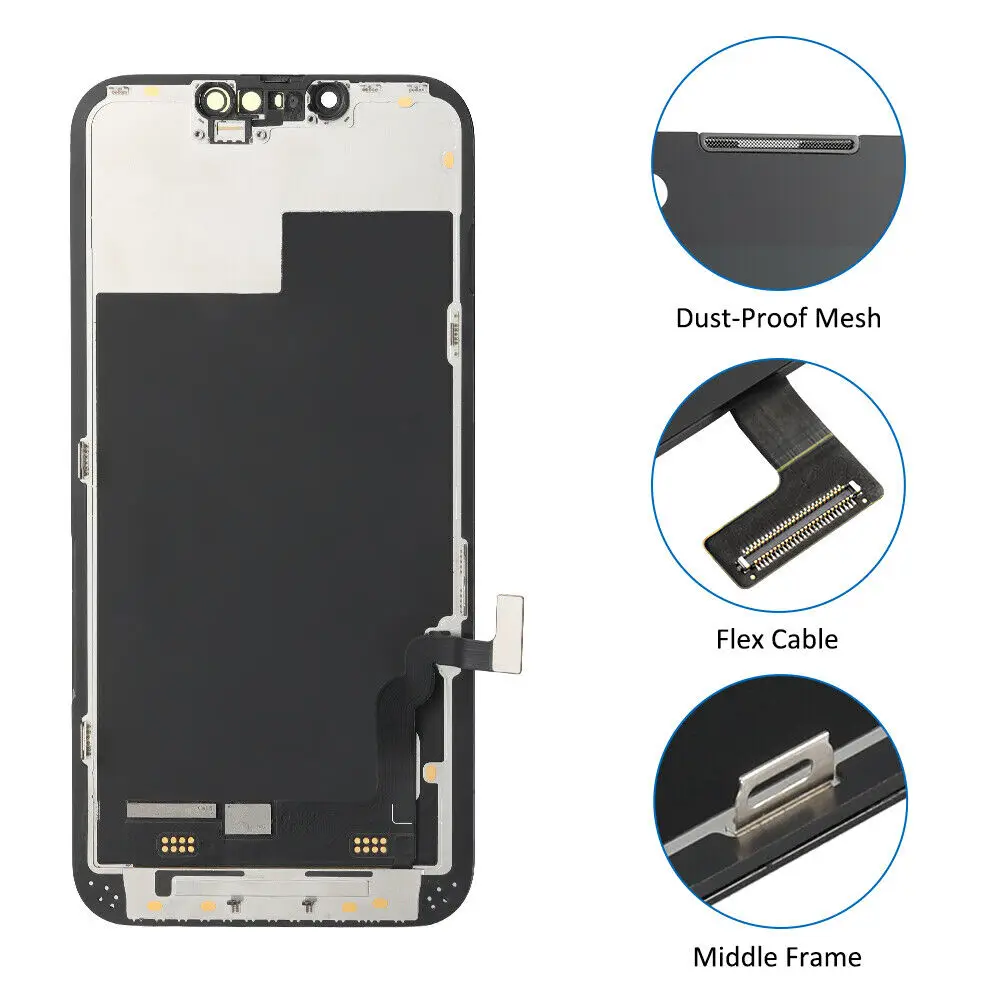 A2633 A2482 A2631 A2634 A2635 Pantalla OLED dla IPhone 13 Wyświetlacz LCD Ekran dotykowy Digitizer Zespół zamienny z 3D Touch