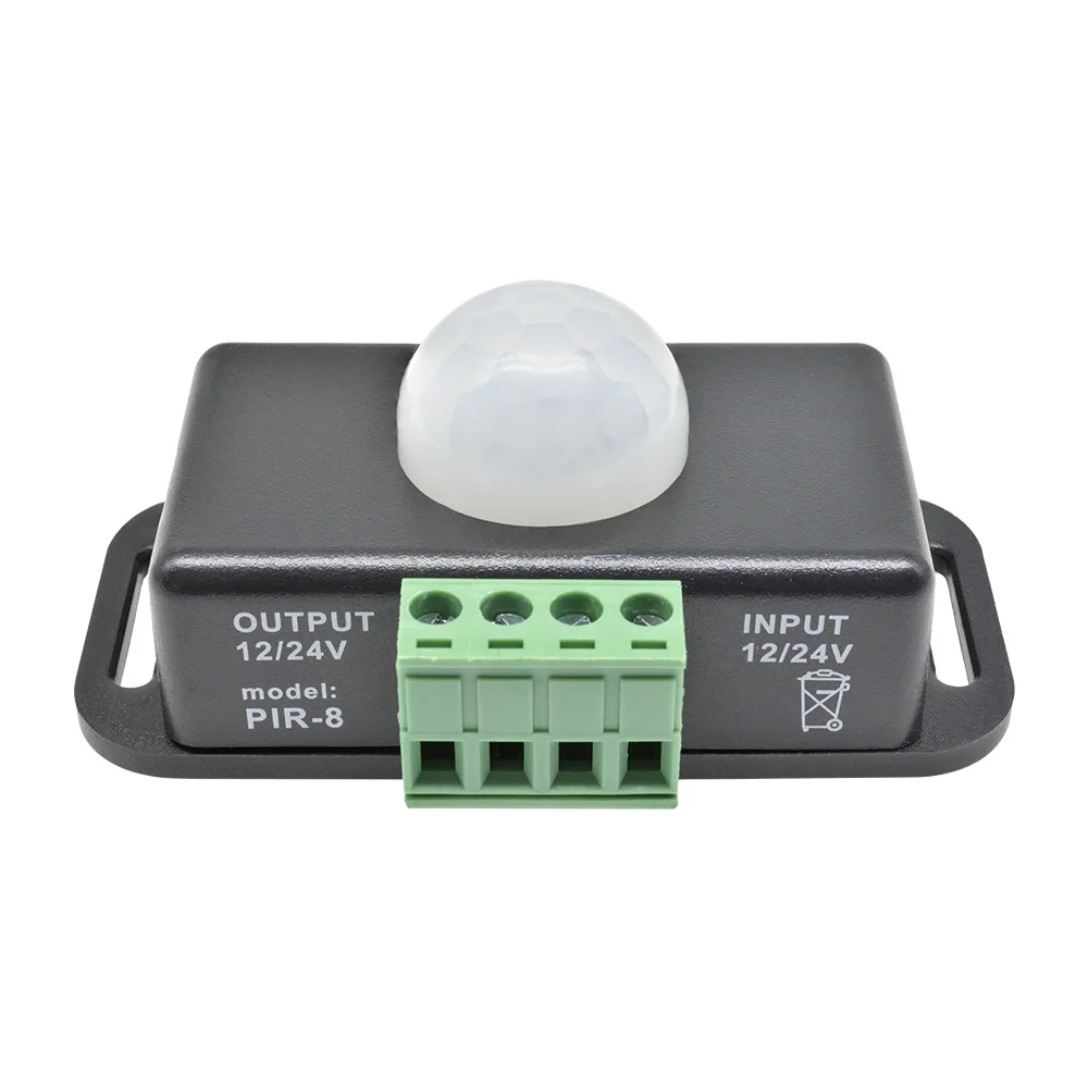 DC 12V ~ 24V PIR Sensor de Movimiento Del Cuerpo Humano Detector Interruptor para Tiras de LED Lámpara de Iluminación PIR Sensor de Movimiento Infrarrojo ajustable