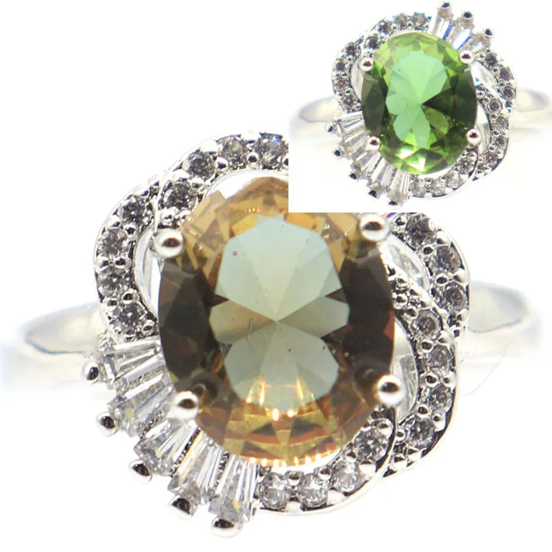 Buy 4 Get 1 Free 20x15mm 3.0g Real Red Ruby Emerald Sapphire Color Changing Alexandrite Topaz Zultanite CZ Silver Rings