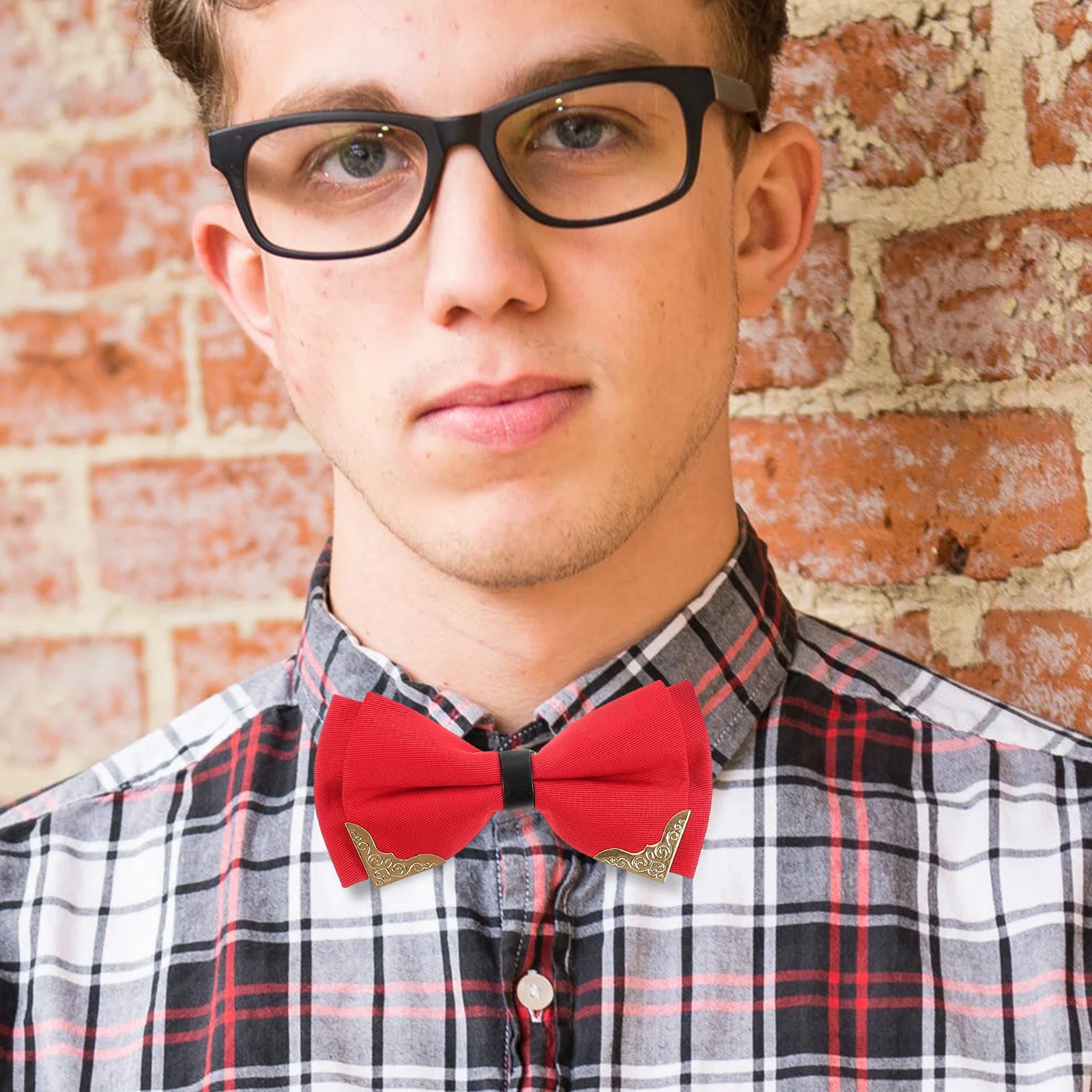 

Metal Trim Bow Tie White Silk Korean Version Groomsmen Wedding Party Costume Neckties Men Formal Tuxedo Accessories