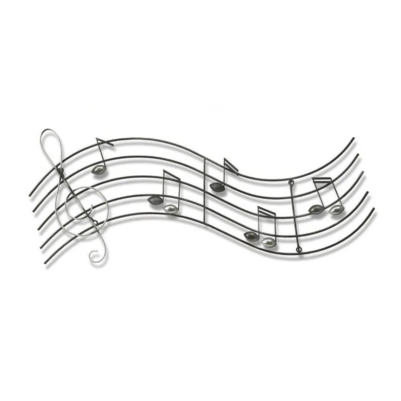 Artistic musical note iron wall decoration painting, note keyboard iron painting, home wall decoration,hanging, metal cutting