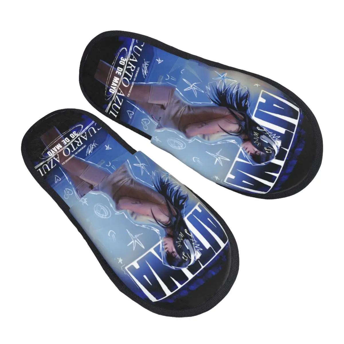

Зимние домашние тапочки Aitanaa Cuarto Azul Album Merch, домашние меховые шлепанцы, тапочки для спальни, уютные противоскользящие шлепанцы Aitana
