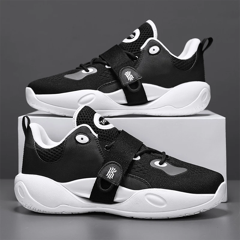 New high quality shock-absorbing youth basketball shoes men\'s field light breathable combat low-top sports shoes